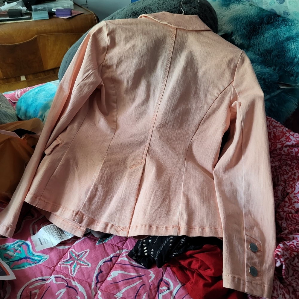 INC international concepts peach Blazer - Picture 2 of 3
